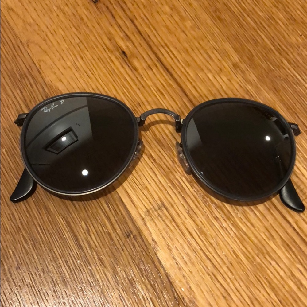 Foldable! Slate Grey Gunmetal Polarized Raybans